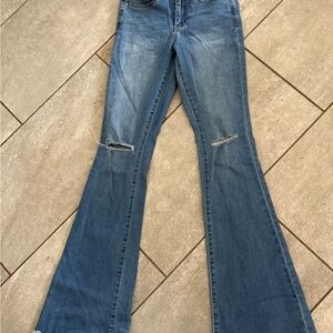 YMI Blue Flare Wide Leg Jeans